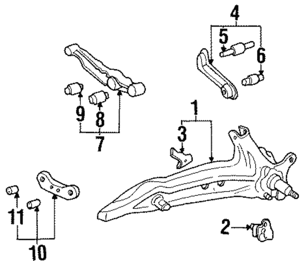 Lower Arm Bushing, Suspension Control Arm Bushing, Shock Absorber Lower Bushing, Strut Mount Bushing, Bush Rear (Lower)