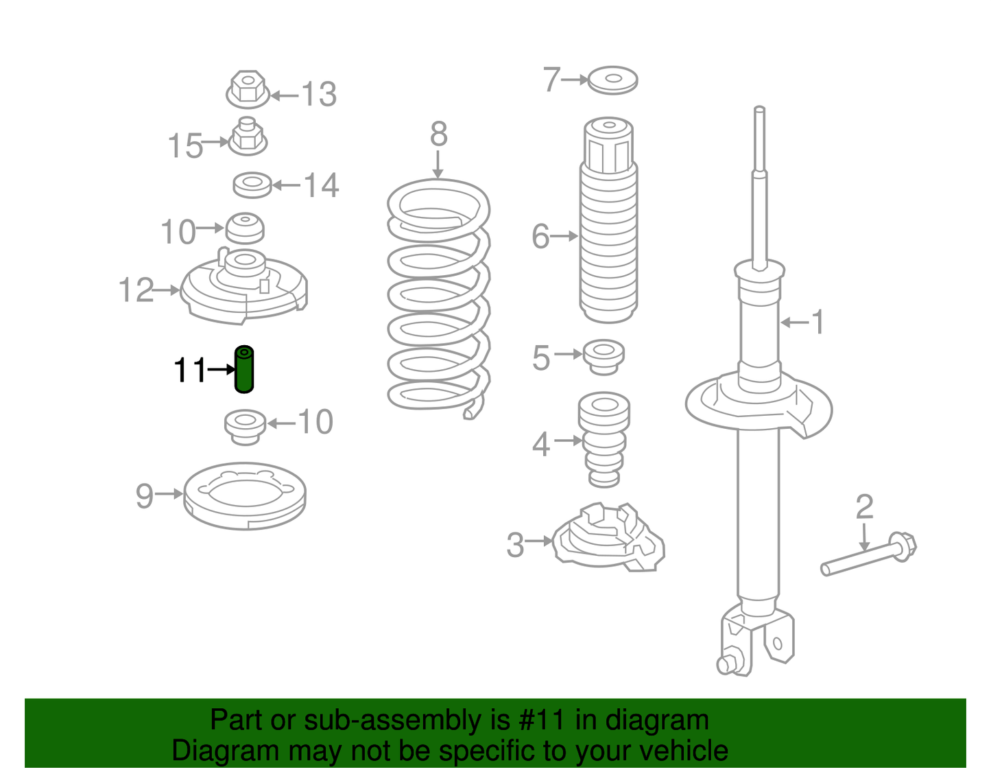 Collar, Strut Collar, Upper Mount Collar, Mount Base Collar, Suspension Shock Absorber Sleeve