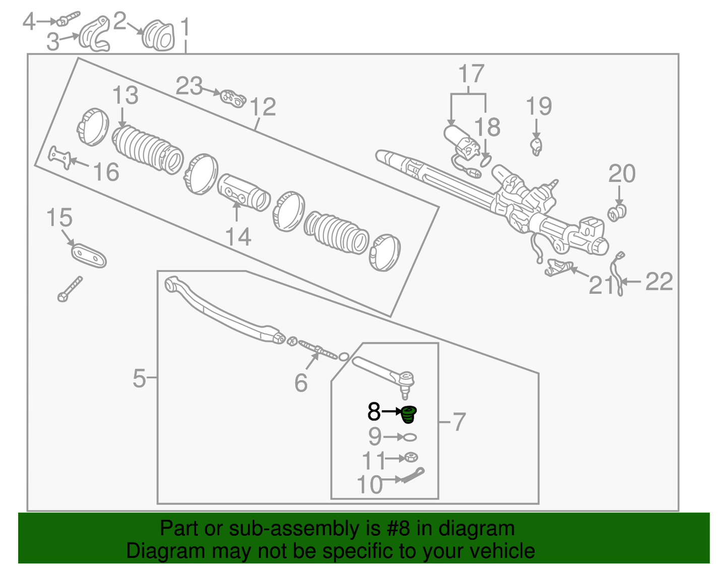 Boot, Upper Control Arm Dust Shield, Dust Cover, Outer Tie Rod Dust Shield, Outer Tie Rod Seal, Upper Control Arm Cap, Boot Tie Rod End
