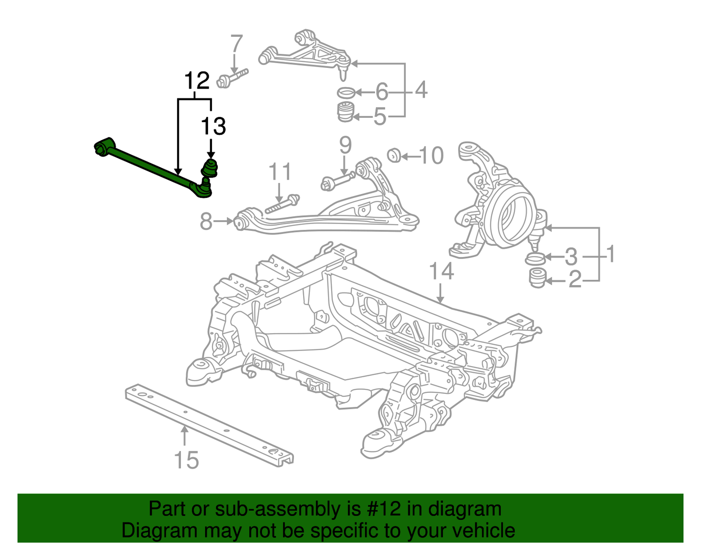 Tie Rod, Arm R Rear Control