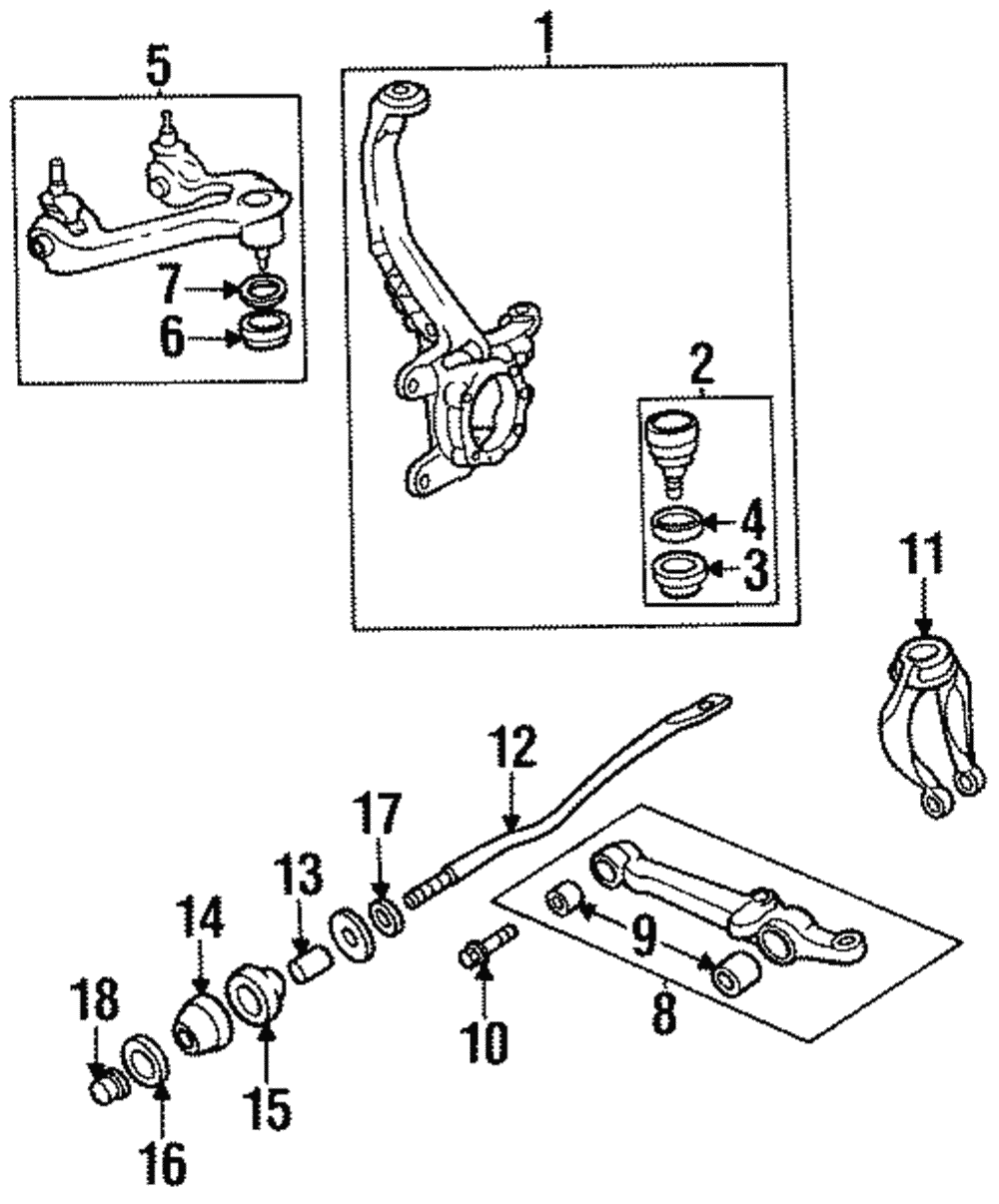 Radius Arm Bushing, Bush Front Radius Rod