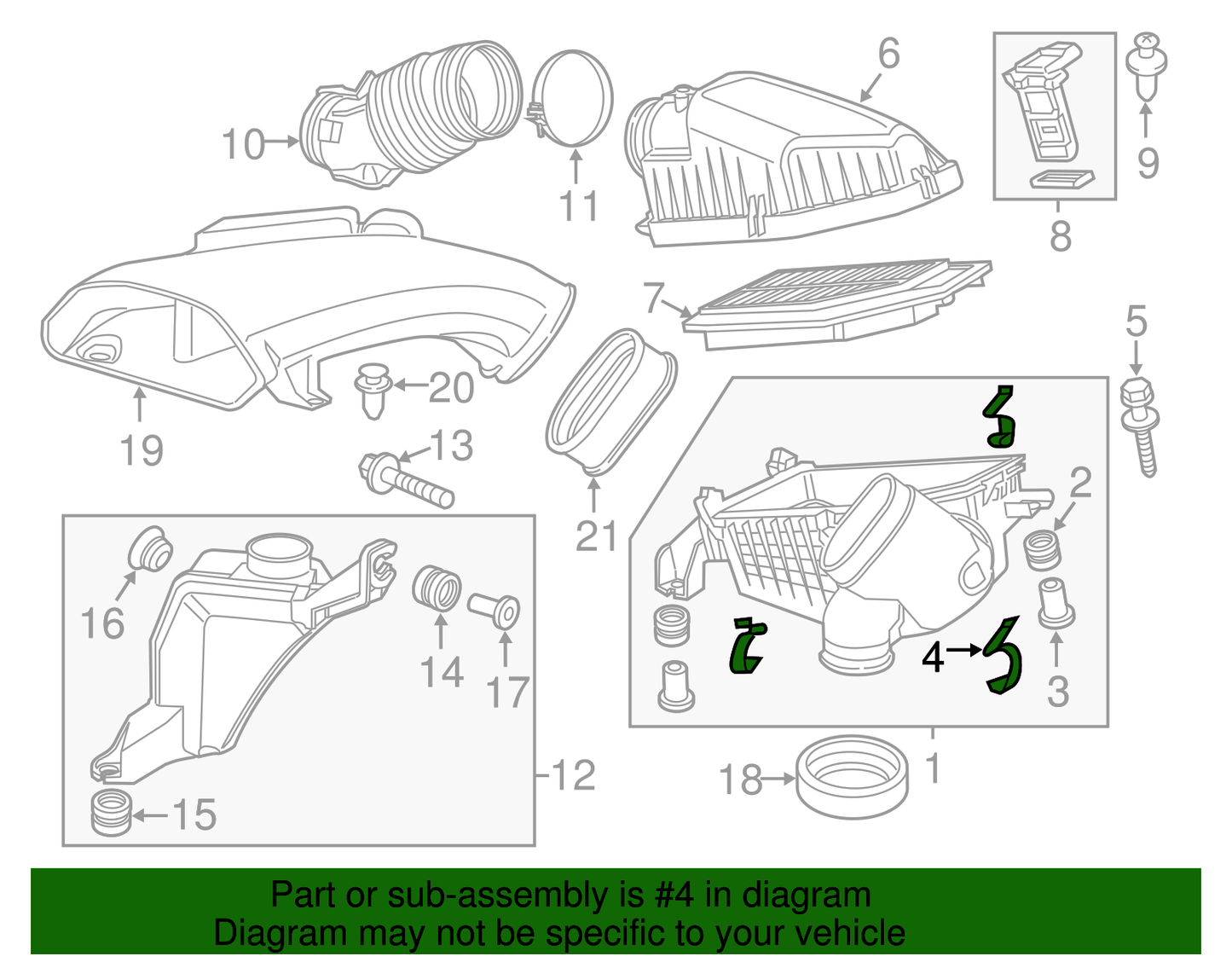 Cover Clamp, Air Filter Housing Lid Clip, Air Cleaner Body Retainer Clip, Air Cleaner Body Retainer, Air Cleaner Body Clamp, Case Clip, Upper Cover Clip, Air Cleaner Assembly Clamp, Cover Clip, Upper Cover Retainer Clip, Cover Assembly Clip, Stay Bracket Clip, Lower Case Clip, Clip Air Cleaner