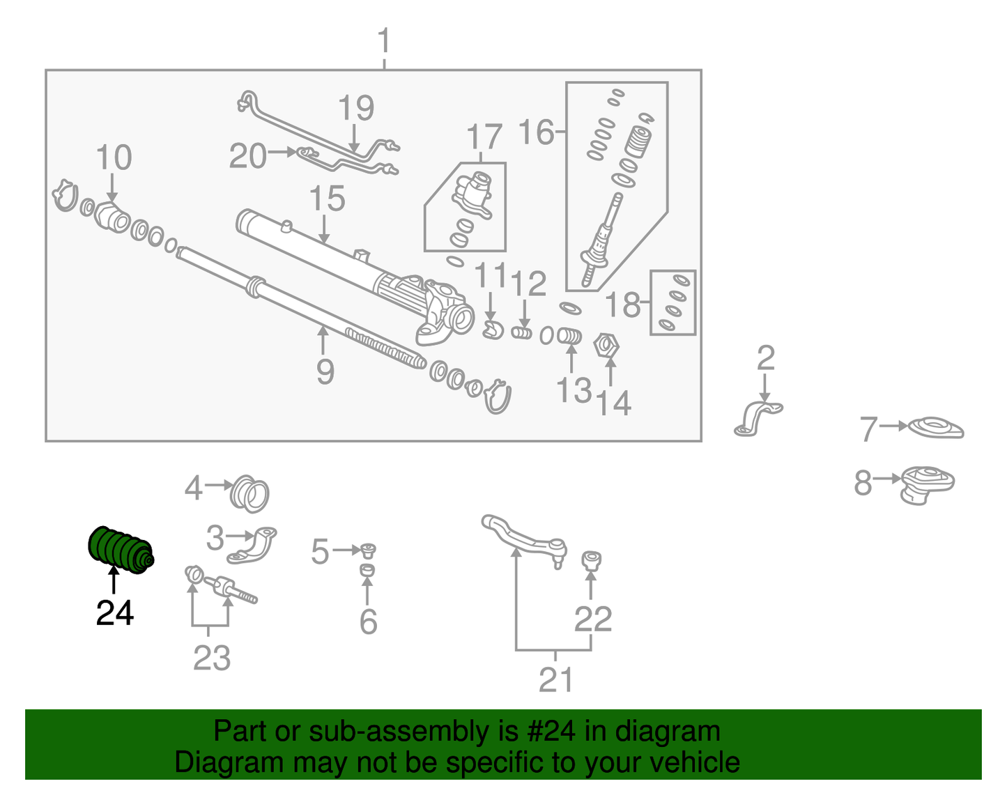 Boot, Dust Seal Tie Rod