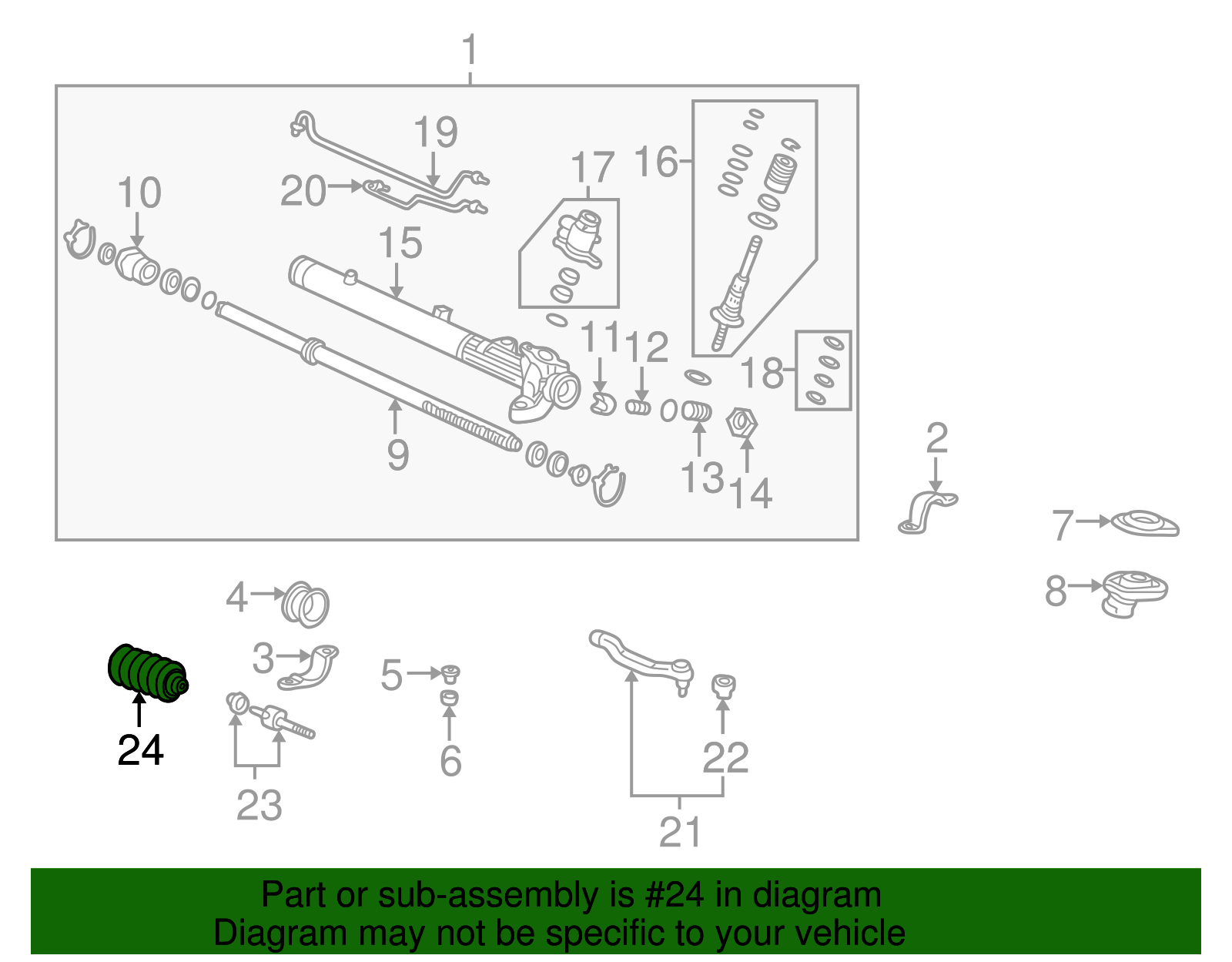 Boot, Dust Seal Tie Rod