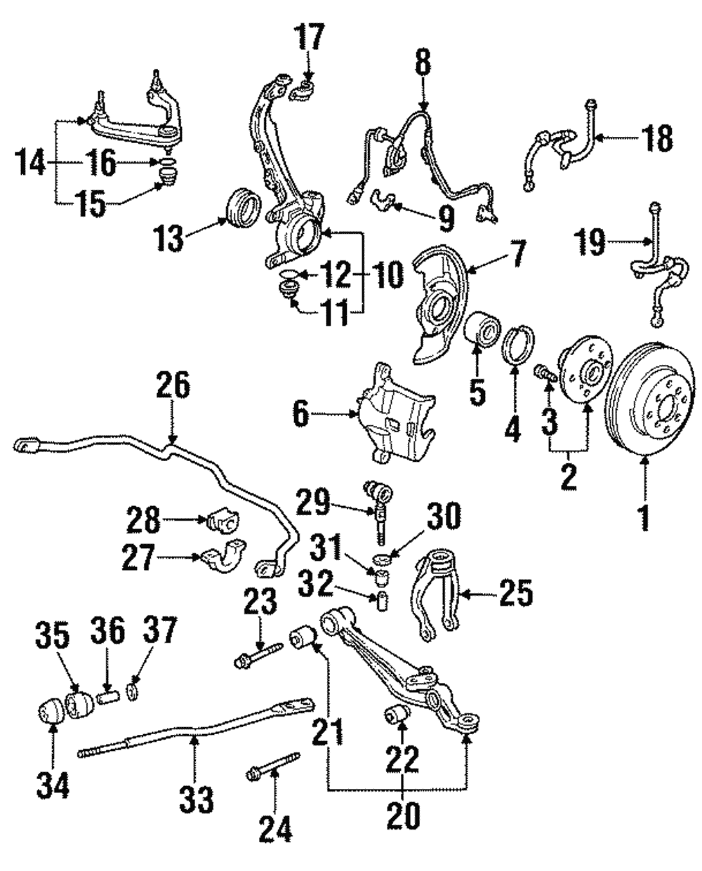 Lower Control Arm Mount Bolt, Trailing Arm Bolt, Bolt Front (12X84)