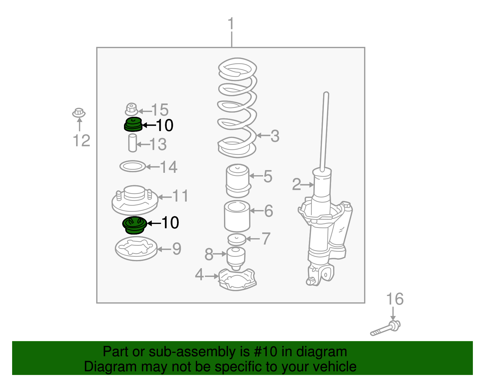 Mount Bushing, Stop Bumper, Rubber