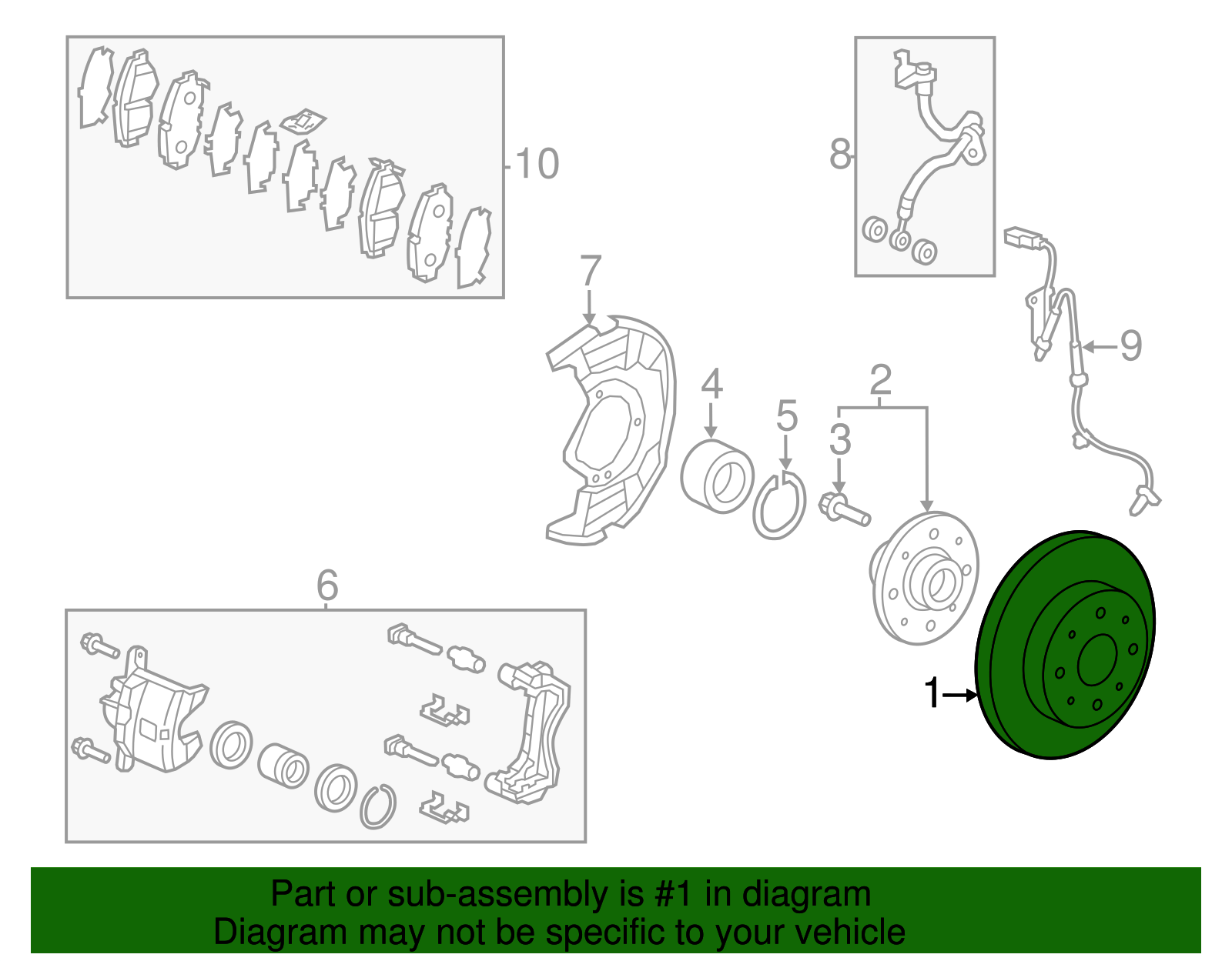 Rotor, Disk Front Brake